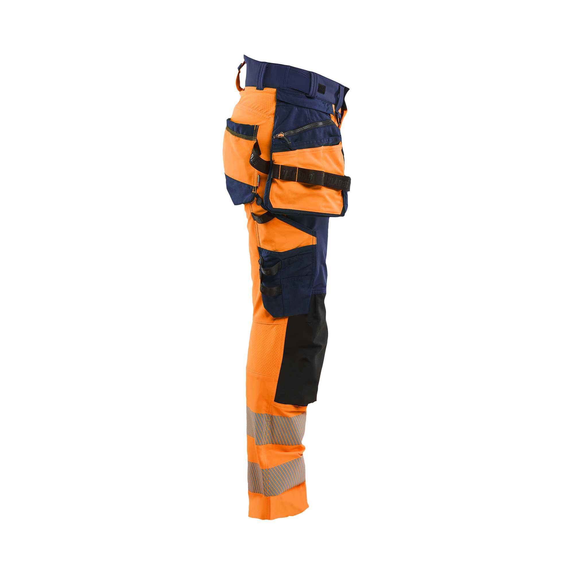 BLAKLADER 70221648 Women's Hi Vis trousers 4 way stretch Hi Vis Reflective Work Trousers Women - double weave
